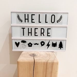 A Little Lovely Company Cinema Lightbox Message Sign Marquee Light Boxn A4